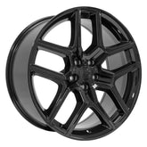 Front view of a 20x9 Black wheel replacement for Ford Explorer replica rim 9510959